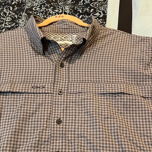 Game Guard Outdoors Men's Classic Checkered Button Down Shirt - Brown - Picture 6 of 11